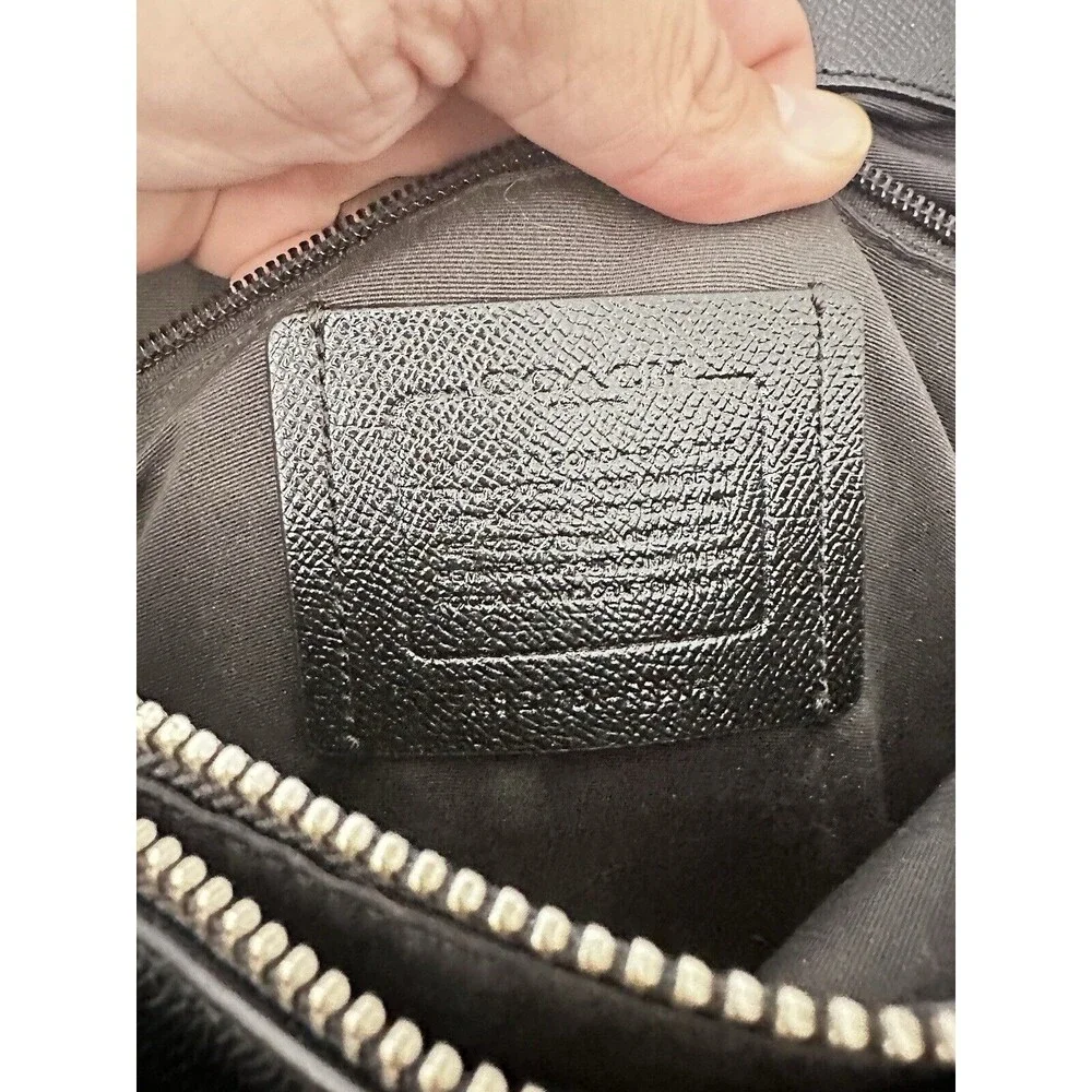 COACH Black Leather METROPOLITAN 71695 Briefbag Messenger Business Bag